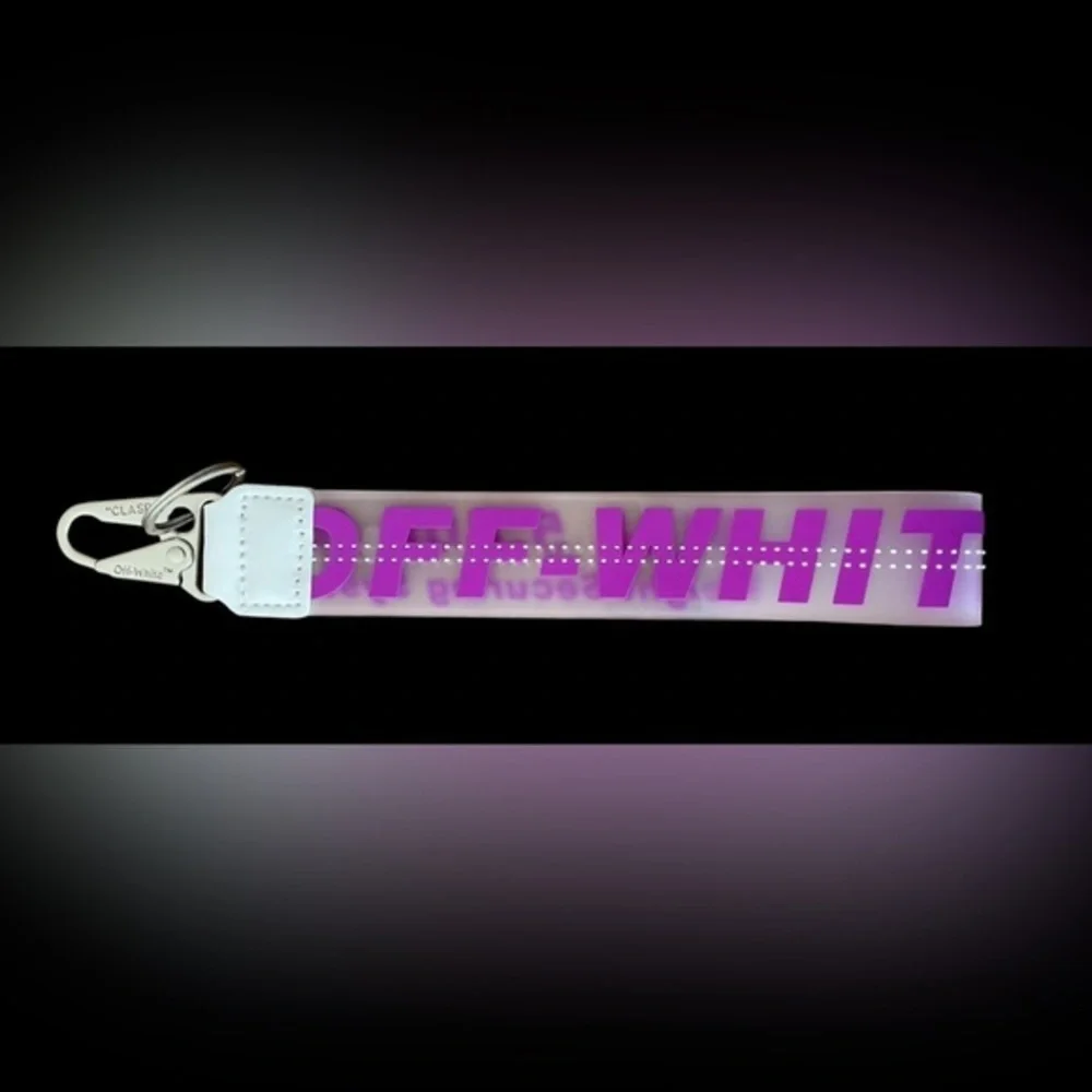 Off-White Clear w/Purple Key Lanyard